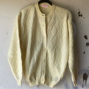 Mohini Pastel Yellow Knit Cardigan